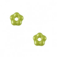 Abalorios flor de cristal checo 5mm - Alabaster Verde oliva claro 02010-29375